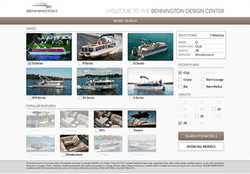Bennington Marine Model Search