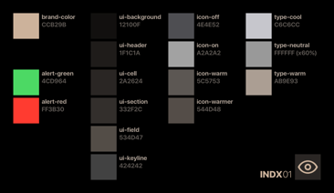 INDX01 Color Standards Chart